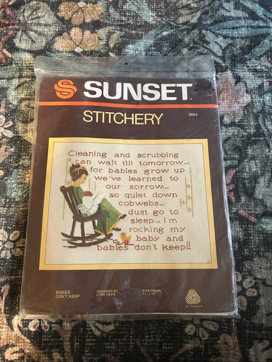 Sunset Stitchery Other - Stitchery 'Babies Don't Keep' Cross-Stitch Kit - Multicolor